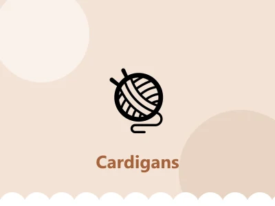 Illustrative render for Fall's cardigan moment (generic, not a specific product)
