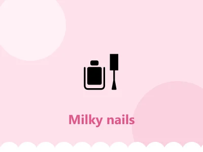 Illustrative render for Milky nails (generic, not a specific product)