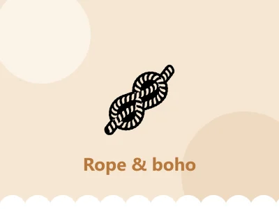 Illustrative render for Rope, cord & boho (generic, not a specific product)